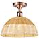 Ballston Bristol Natural II 12" Wide Antique Copper Semi.Flush Mount