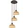 Ballston Bristol Natural II 16"W 3 Light Oiled Bronze Cord Pendant