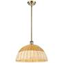 1_Ballston Bristol Natural II 16"W Antique Brass Stem Hung Mini Pendant