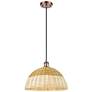1_Ballston Bristol Natural II 16"W Antique Copper Cord Hung Mini Pendant