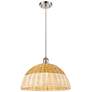 1_Ballston Bristol Natural II 16"W Brushed Nickel Cord Hung Mini Pendant