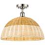 Ballston Bristol Natural II 16" Wide Polished Nickel Semi.Flush Mount