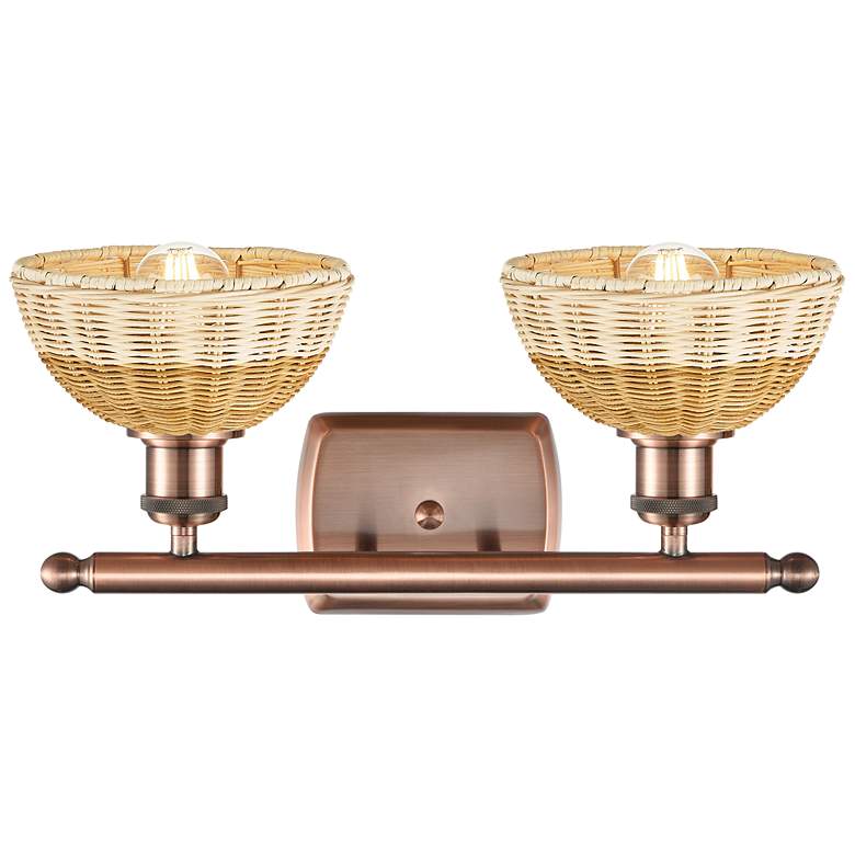 Image 2 Ballston Bristol Natural II 18"W 2 Light Antique Copper Vanity Light more views