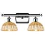 Ballston Bristol Natural II 18"W 2 Light Polished Chrome Vanity Light
