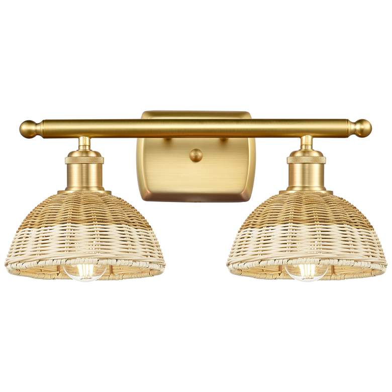 Image 1 Ballston Bristol Natural II 18" Wide 2 Light Satin Gold Vanity Light