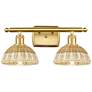 Ballston Bristol Natural II 18" Wide 2 Light Satin Gold Vanity Light