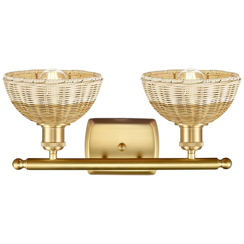 Image 2 Ballston Bristol Natural II 18" Wide 2 Light Satin Gold Vanity Light more views