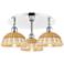 Ballston Bristol Natural II 19"W 3 Light Polished Chrome Flush Mount