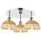 Ballston Bristol Natural II 19"W 3 Light Polished Nickel Flush Mount