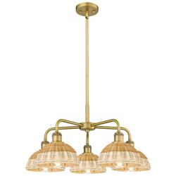 Ballston Bristol Natural II 26"W 5 Light Brushed Brass Stem Chandelier