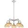 Ballston Bristol Natural II 26"W 5 Light Chrome Stem Hung Chandelier