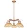 Ballston Bristol Natural II 26"W 5 Light Copper Stem Hung Chandelier