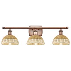 Ballston Bristol Natural II 28"W 3 Light Antique Copper Vanity Light