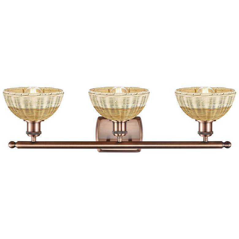 Image 2 Ballston Bristol Natural II 28"W 3 Light Antique Copper Vanity Light more views