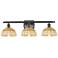 Ballston Bristol Natural II 28"W 3 Light Oil Rubbed Bronze Bath Light