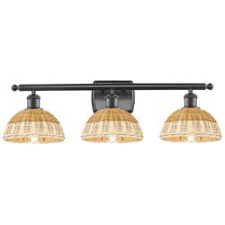 Ballston Bristol Natural II 28"W 3 Light Oil Rubbed Bronze Bath Light