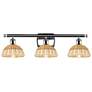 Ballston Bristol Natural II 28"W 3 Light Polished Chrome Vanity Light