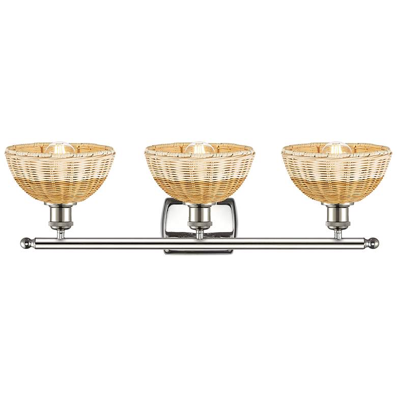 Image 2 Ballston Bristol Natural II 28"W 3 Light Polished Nickel Vanity Light more views