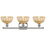 Ballston Bristol Natural II 28"W 3 Light Polished Nickel Vanity Light