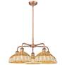 Ballston Bristol Natural II 28"W 5 Light Copper Stem Hung Chandelier