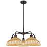 Ballston Bristol Natural II 28"W 5 Light Oiled Bronze Stem Chandelier