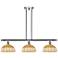 Ballston Bristol Natural II 36"W 3-Lt Chrome Stem Island w/ 9" Shades