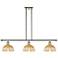 Ballston Bristol Natural II 36"W 3-Lt Polish Nickel Stem Island w/ 8" Shade
