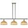 Ballston Bristol Natural II 36"W 3-Lt Polish Nickel Stem Island w/ 9" Shade