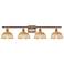 Ballston Bristol Natural II 38"W 4 Light Antique Copper Vanity Light