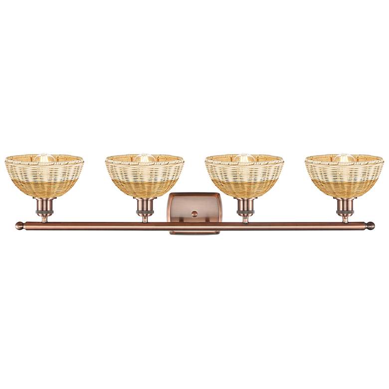 Image 2 Ballston Bristol Natural II 38"W 4 Light Antique Copper Vanity Light more views