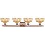 Ballston Bristol Natural II 38"W 4 Light Antique Copper Vanity Light