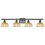 Ballston Bristol Natural II 38"W 4 Light Oil Rubbed Bronze Bath Light