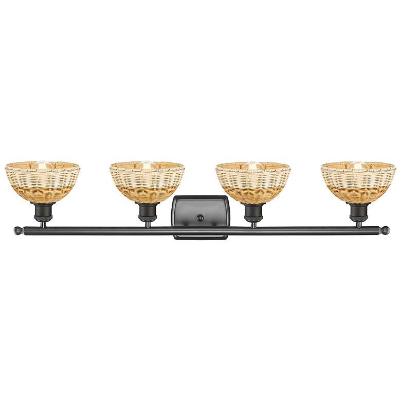 Image 2 Ballston Bristol Natural II 38"W 4 Light Oil Rubbed Bronze Bath Light more views
