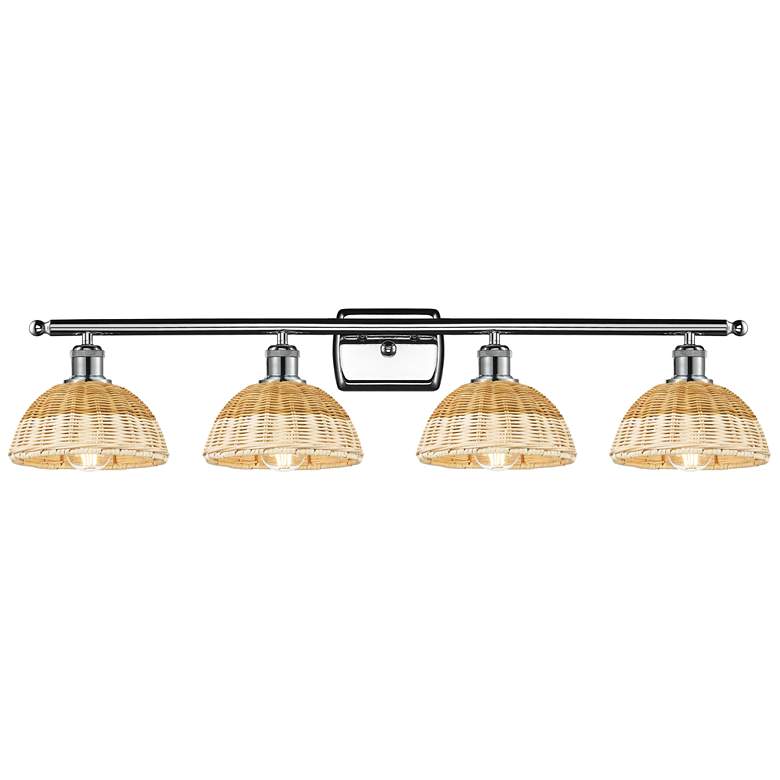 Image 1 Ballston Bristol Natural II 38"W 4 Light Polished Chrome Vanity Light