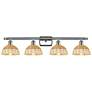 Ballston Bristol Natural II 38"W 4 Light Polished Chrome Vanity Light