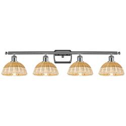 Ballston Bristol Natural II 38"W 4 Light Polished Chrome Vanity Light