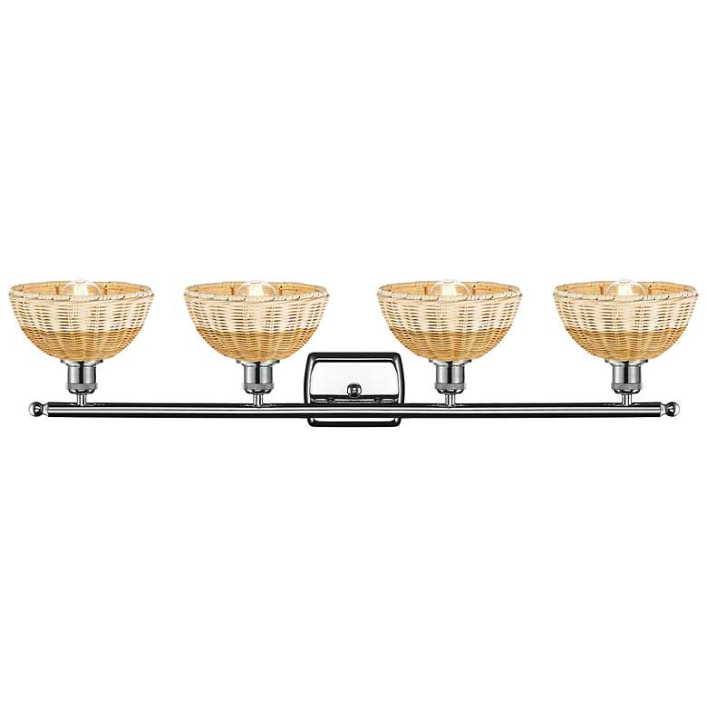 Image 2 Ballston Bristol Natural II 38"W 4 Light Polished Chrome Vanity Light more views