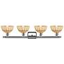 Ballston Bristol Natural II 38"W 4 Light Polished Chrome Vanity Light