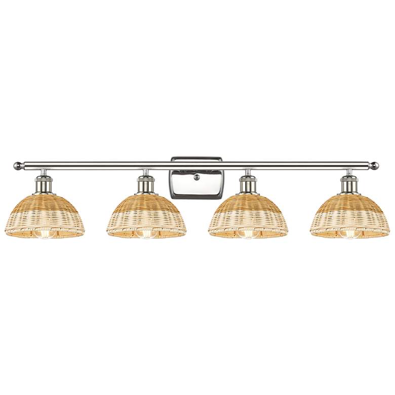 Image 1 Ballston Bristol Natural II 38"W 4 Light Polished Nickel Vanity Light