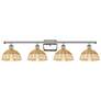 Ballston Bristol Natural II 38"W 4 Light Polished Nickel Vanity Light