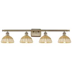 Ballston Bristol Natural II 38" Wide 4 Light Antique Brass Bath Light