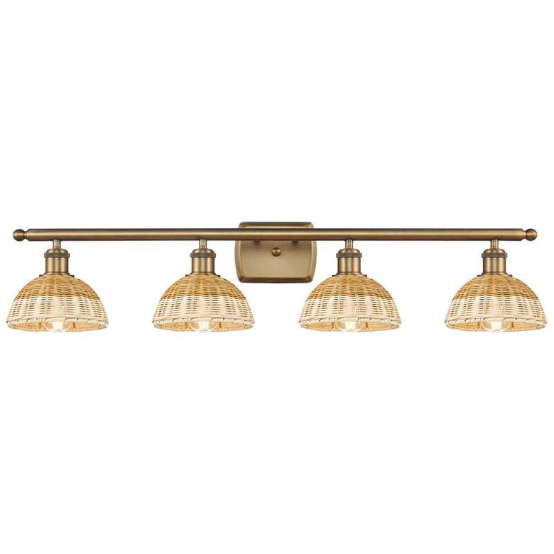 Image 1 Ballston Bristol Natural II 38" Wide 4 Light Brushed Brass Bath Light