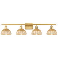 Ballston Bristol Natural II 38" Wide 4 Light Satin Gold Vanity Light