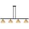 Ballston Bristol Natural II 48"W 4-Lt Black Brass Stem Island w/ 8" Shades