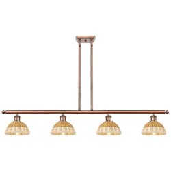 Ballston Bristol Natural II 48"W 4-Lt Copper Stem Island w/ 8" Shades