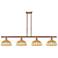 Ballston Bristol Natural II 48"W 4-Lt Copper Stem Island w/ 9" Shades