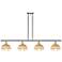 Ballston Bristol Natural II 48"W 4-Lt Polish Nickel Island w/ 8" Shades