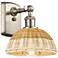 Ballston Bristol Natural II 8" High Brushed Satin Nickel Sconce With