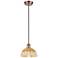 Ballston Bristol Natural II 8"W Antique Copper Cord Hung Mini Pendant