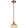 Ballston Bristol Natural II 8"W Antique Copper Stem Hung Mini Pendant